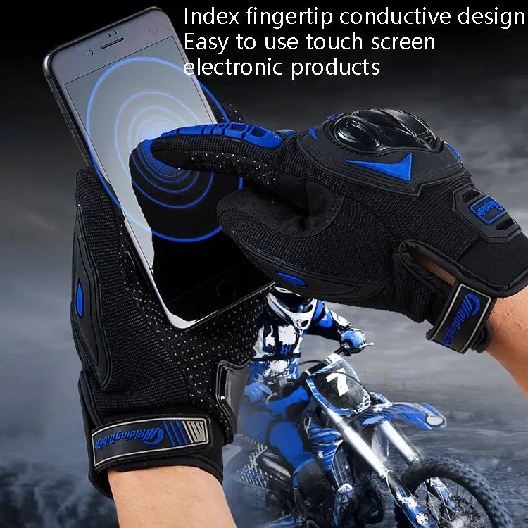 Riding Tribe MCS-17 Motorcycle Gloves Touch Screen Outdoor Riding Gloves, Size: XL(Blue)