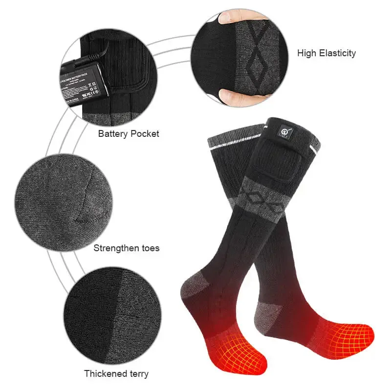 Savior Men Women 7.4V Mobile Warming Heated Socks