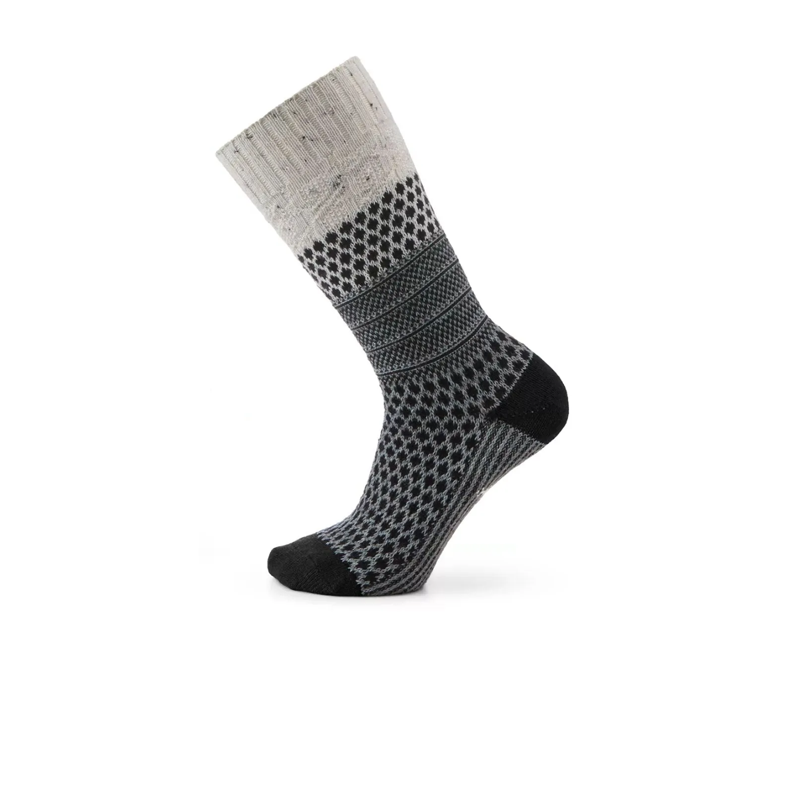 Smartwool Everyday Popcorn Cable Cushion Crew Sock (Unisex) - Natural Donegal