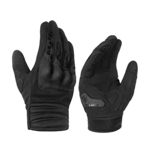 SULAITE Motorcycle Riding Breathable Conductive Touch Screen Full Finger Gloves, Size: L(Black)