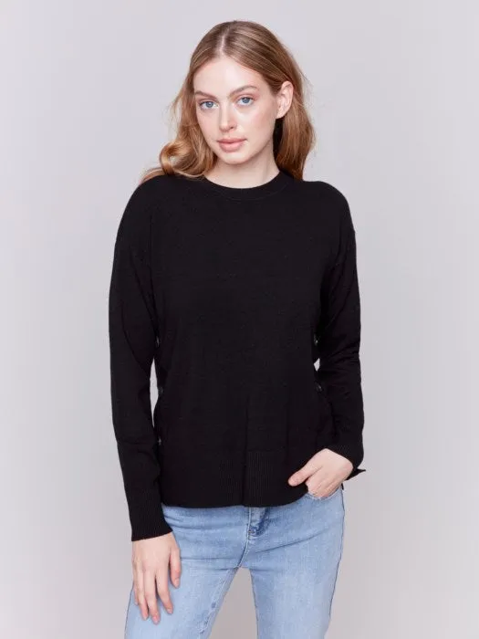 Sweater with Side Buttons