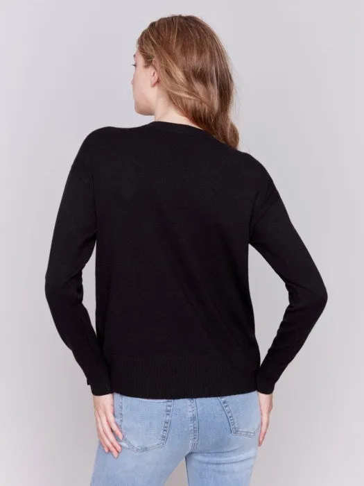 Sweater with Side Buttons