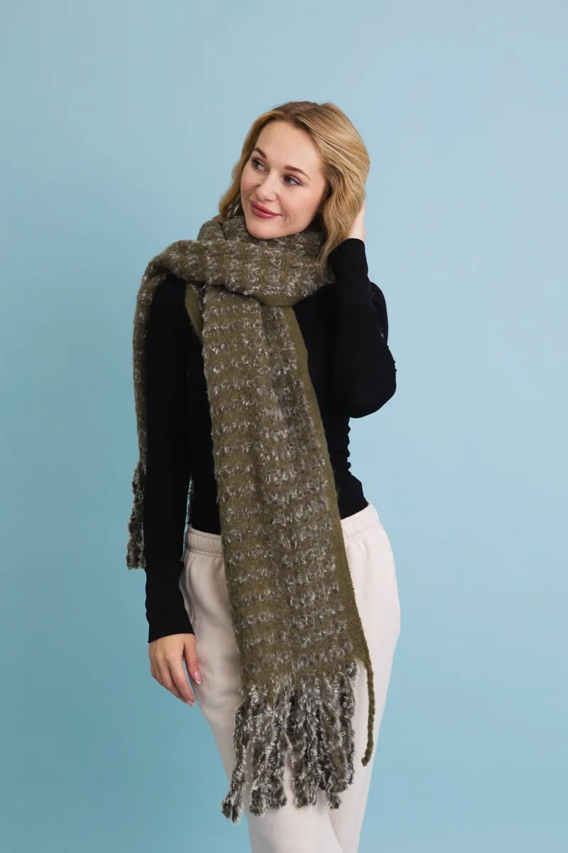 Ultra Soft Chenille Tassel Scarf