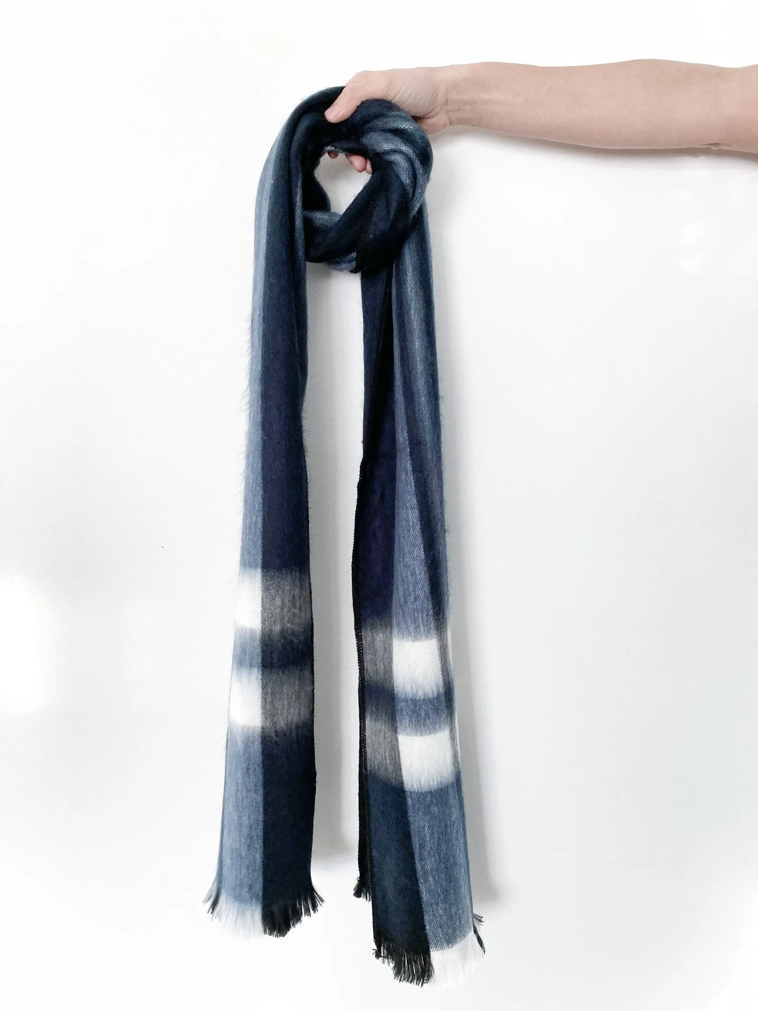 Uptown Navy Alpaca Scarf