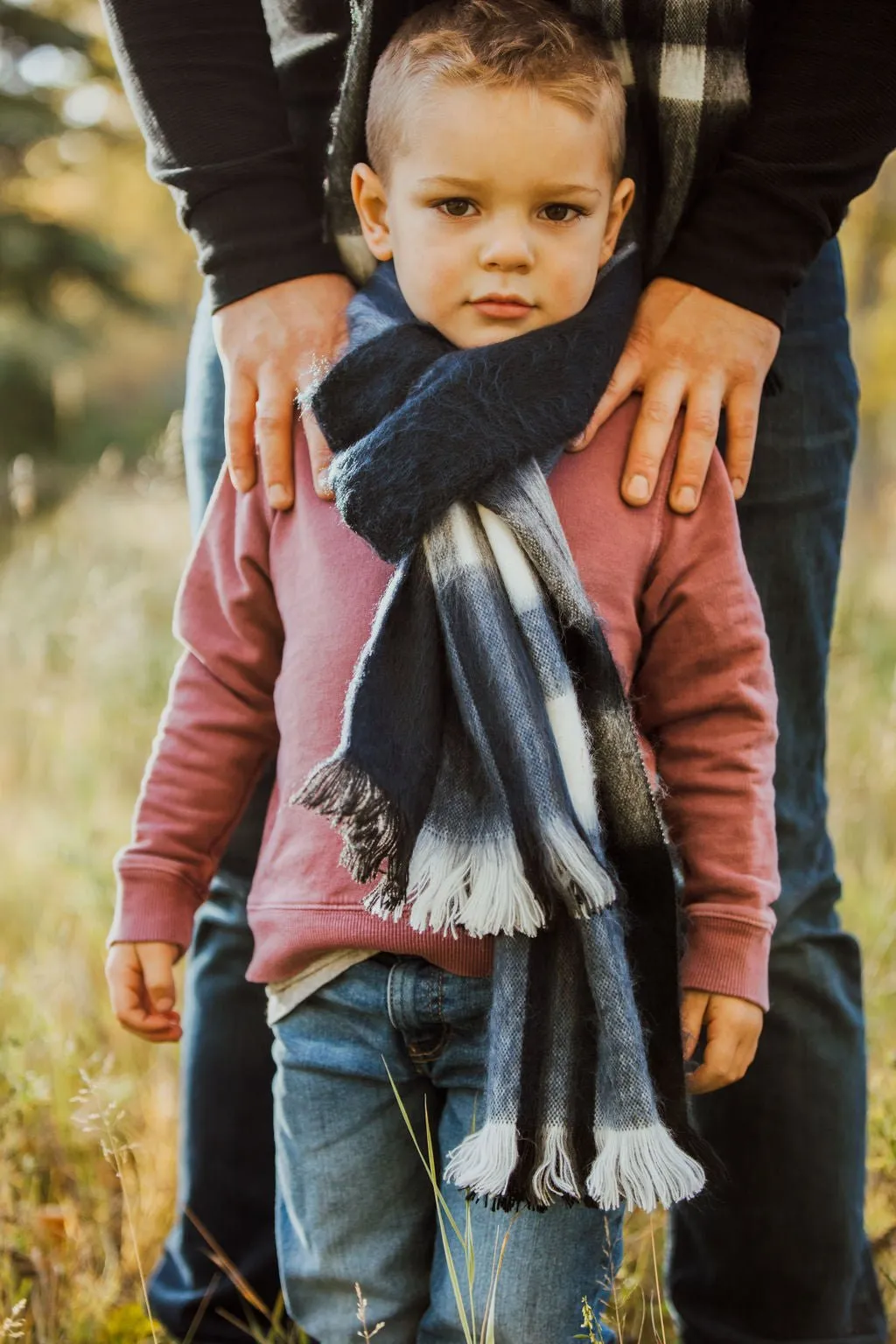 Uptown Navy Alpaca Scarf