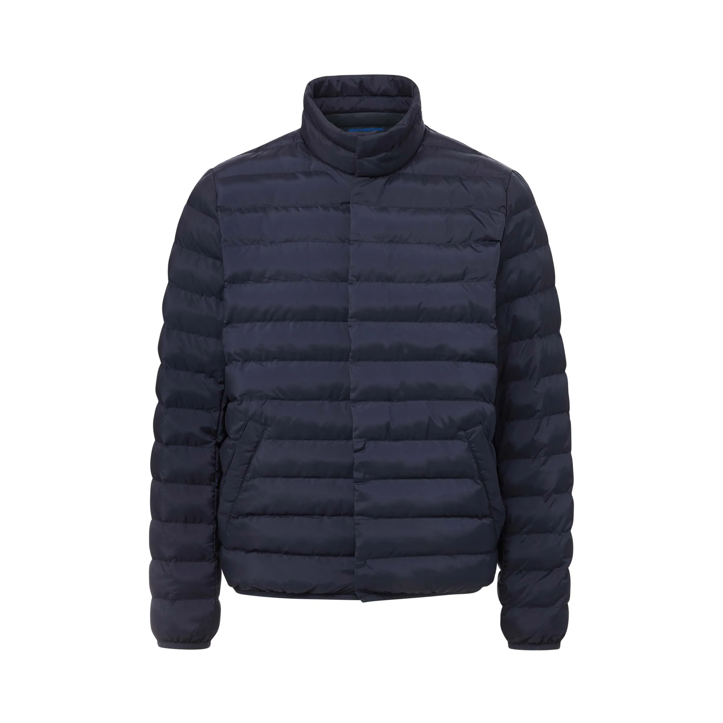 Weatherproof x MagnaReady Magnetic Front Water-Resistant Puffer Jacket in Navy