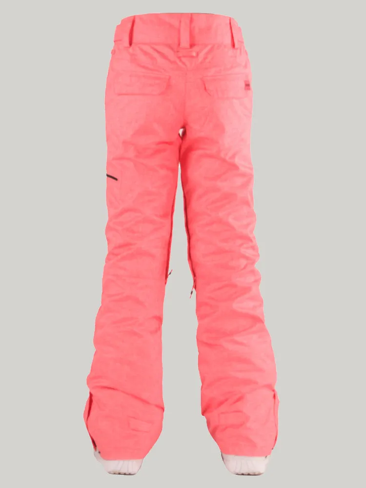 Women's Rose Pink Thermal Warm Waterproof Windproof Ski Pants Snow Pants