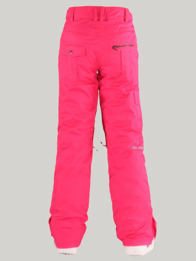 Women's Rose Thermal Warm High Waterproof Windproof Snowboard & Ski Pants