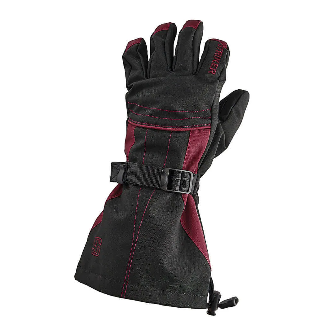 Women's Stella Glove - Black/Burgundy