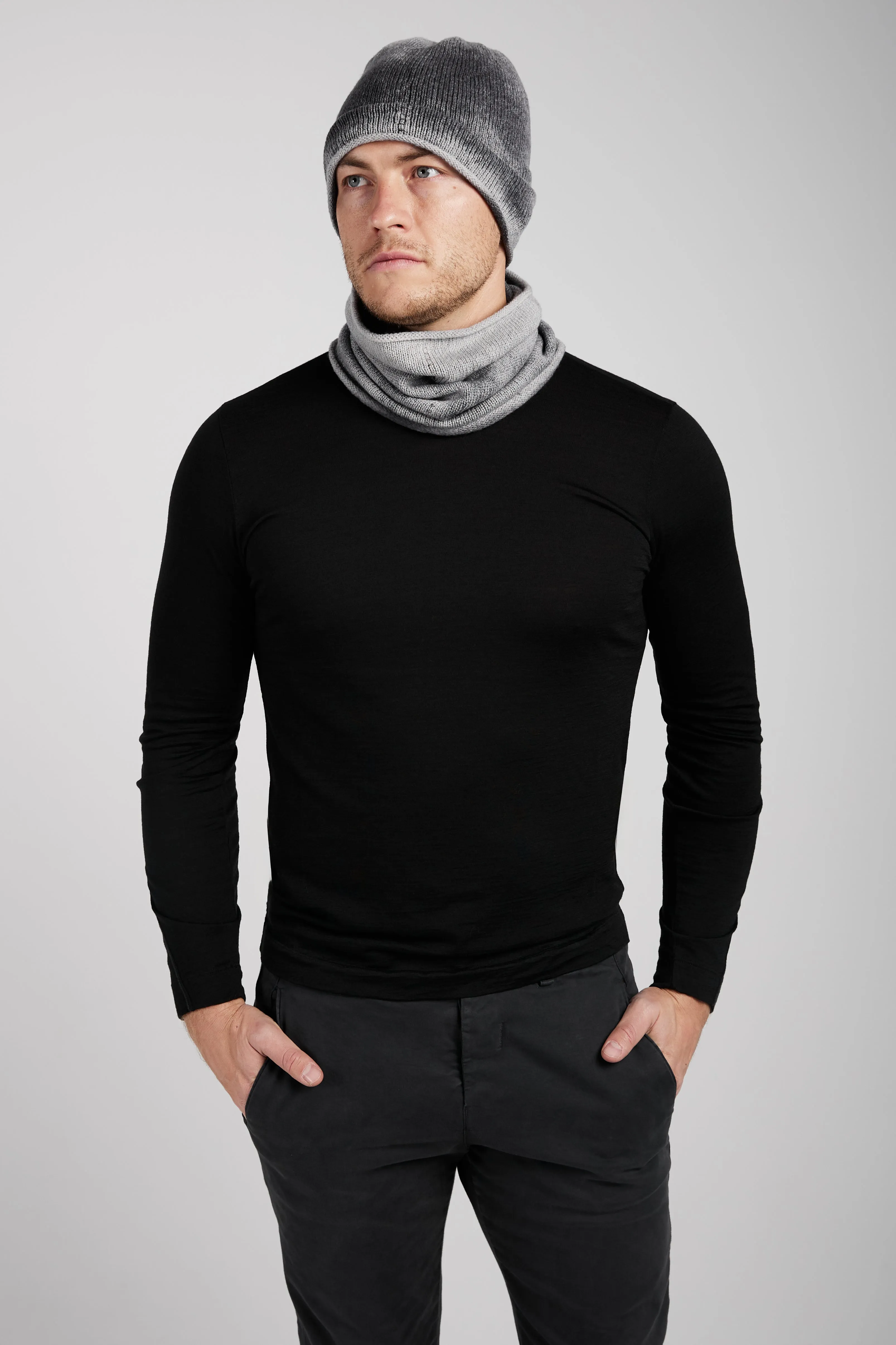 Wool Scarf in Charcoal